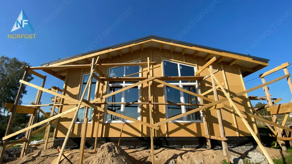 Строительство одноэтажного каркасного дома в д. Светлое