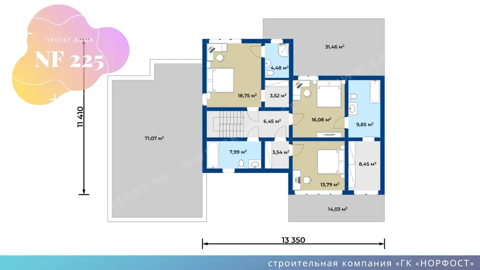 NF 225 - дом с двумя полноценными этажами