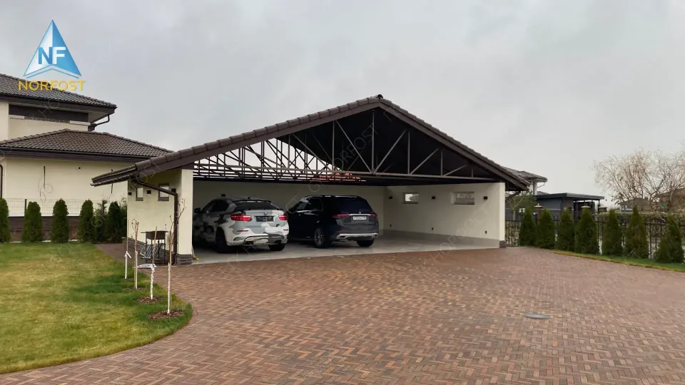 Строительство навеса для автомобиля