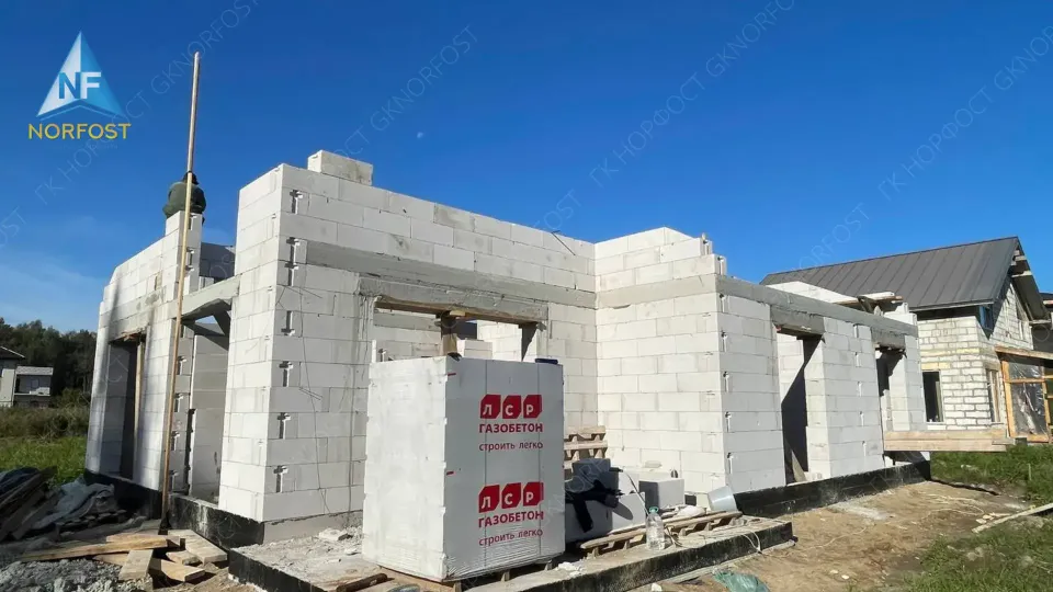 Строительство дома из газобетонных блоков в СПб NF 01