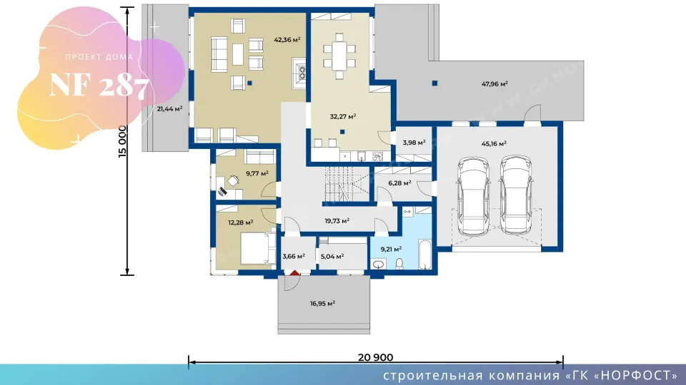 NF 287 - проект дома 20 на 15 метров