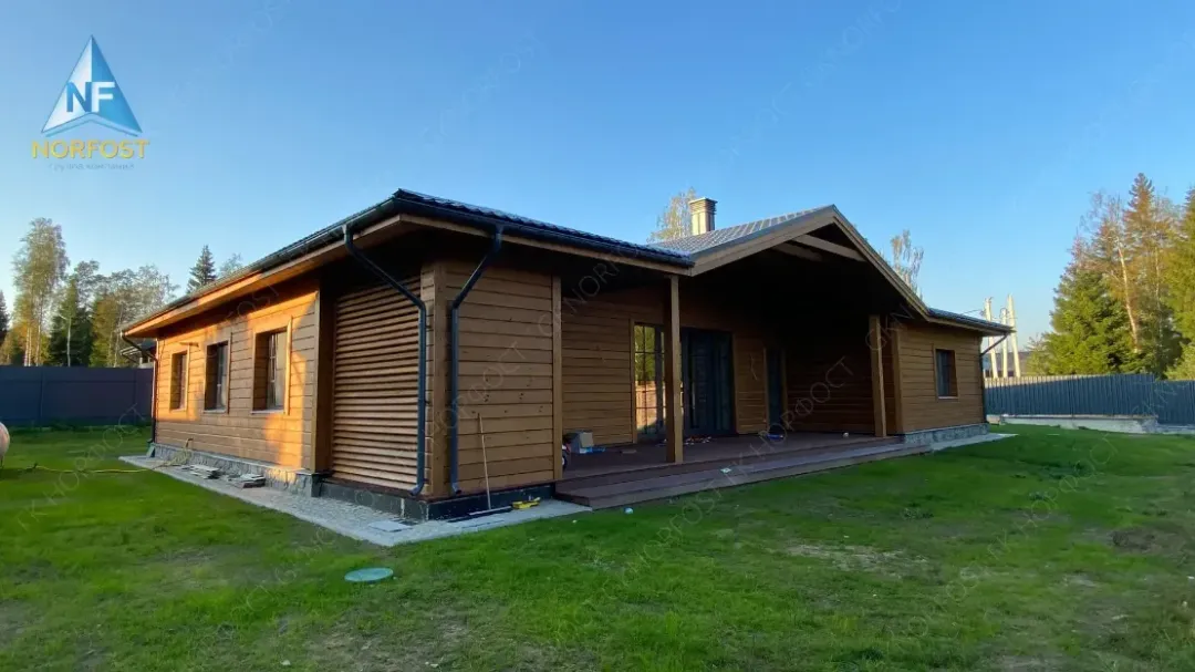 Одноэтажный дом из керамического кирпича