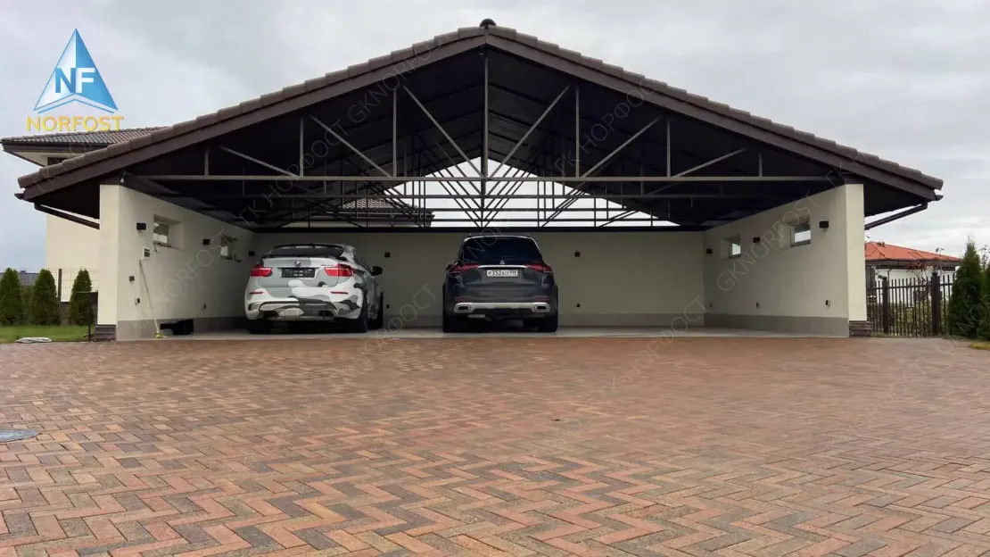 строим навес для автомобиля