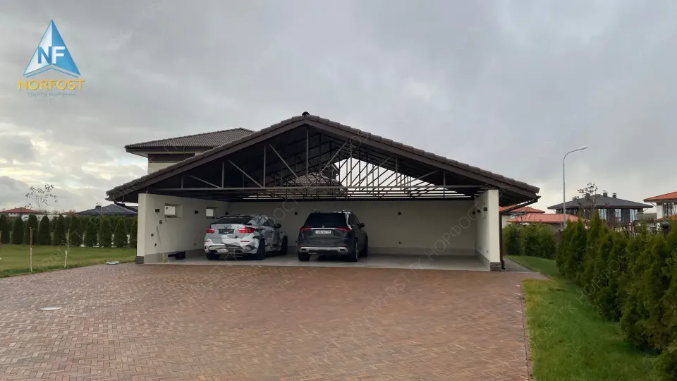 Строительство навеса для автомобиля