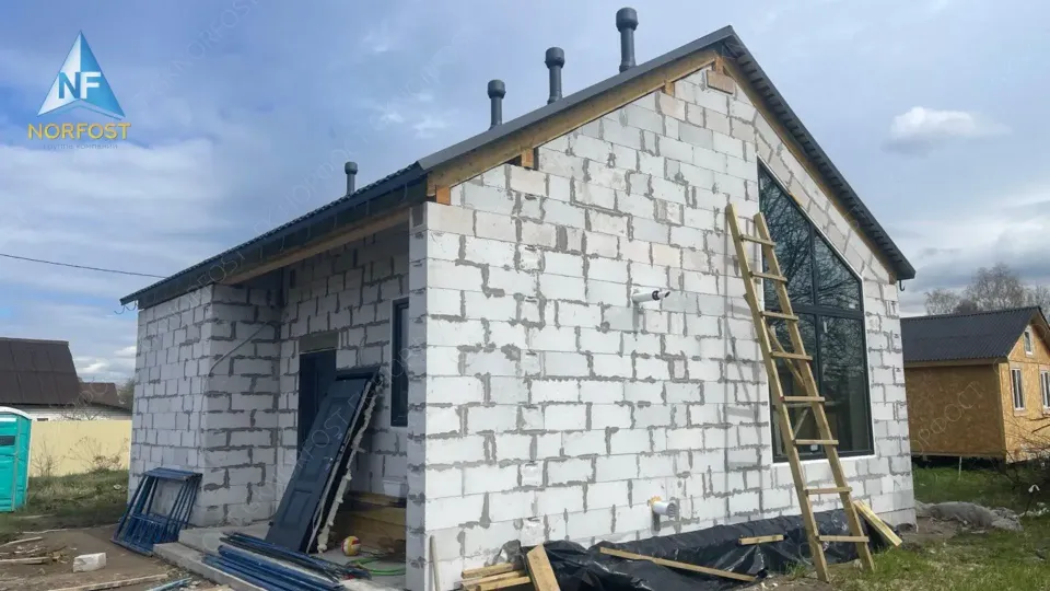 Строительство одноэтажного дома Barnhouse