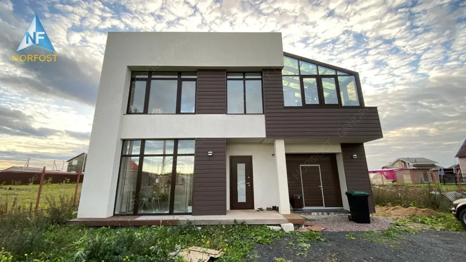 Строительство дома из газобетона с плоской кровлей