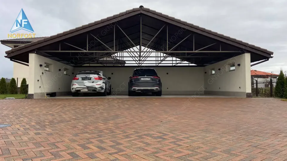 Строительство навеса для автомобиля