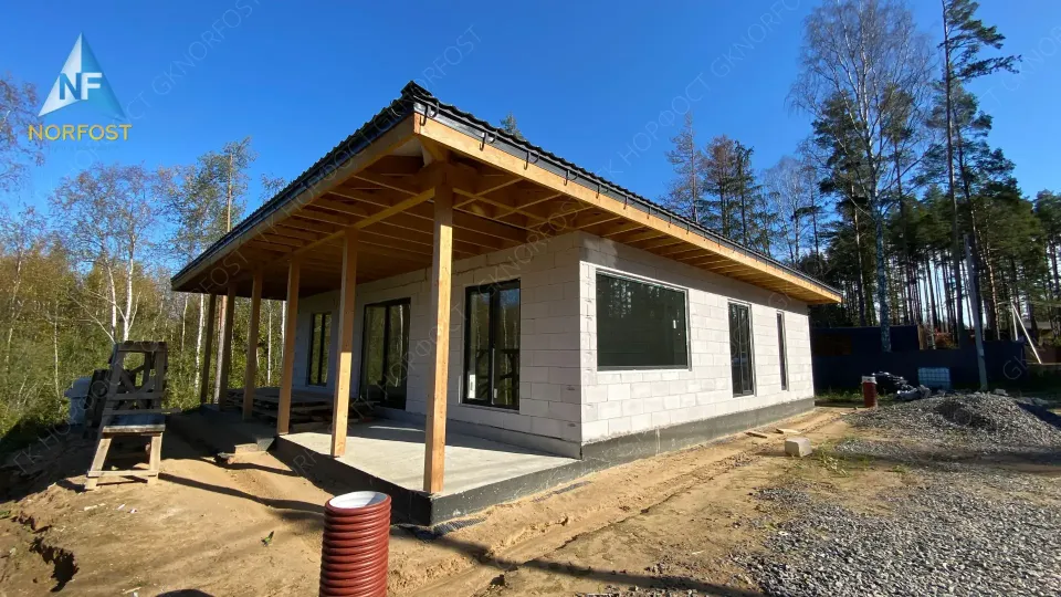 Строительство одноэтажного дома в Ленинградской области
