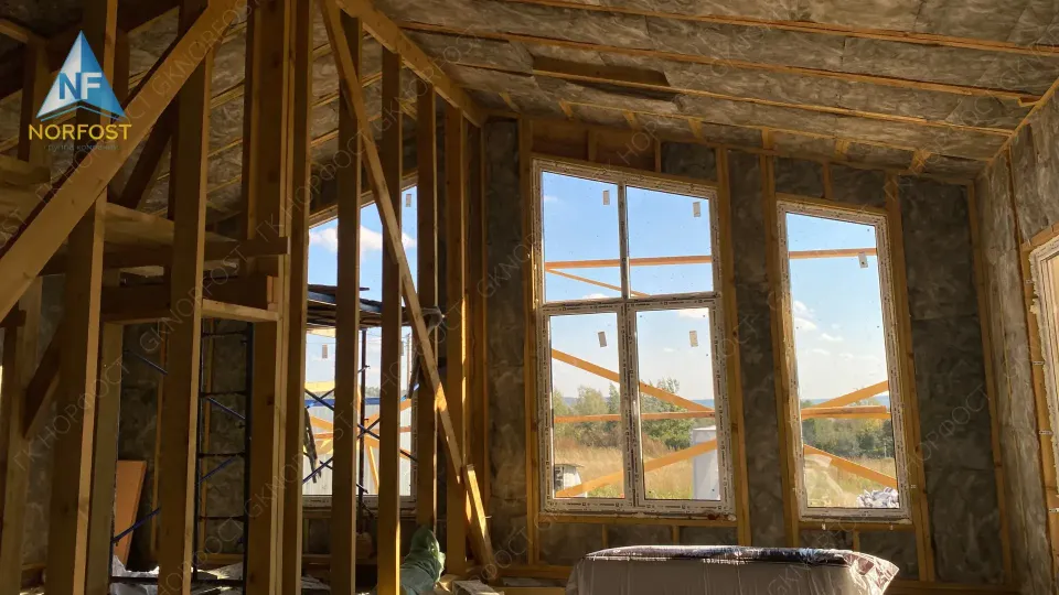 Строительство одноэтажного каркасного дома в д. Светлое