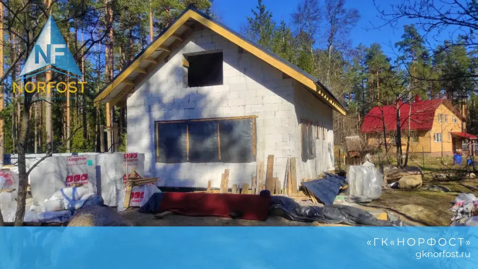Строительство дома с мансардой из газобетона