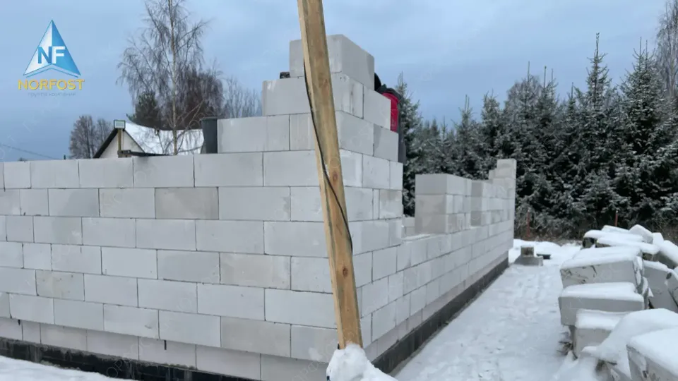Строительство одноэтажного дома в Кингисеппе из газобетонных блоков