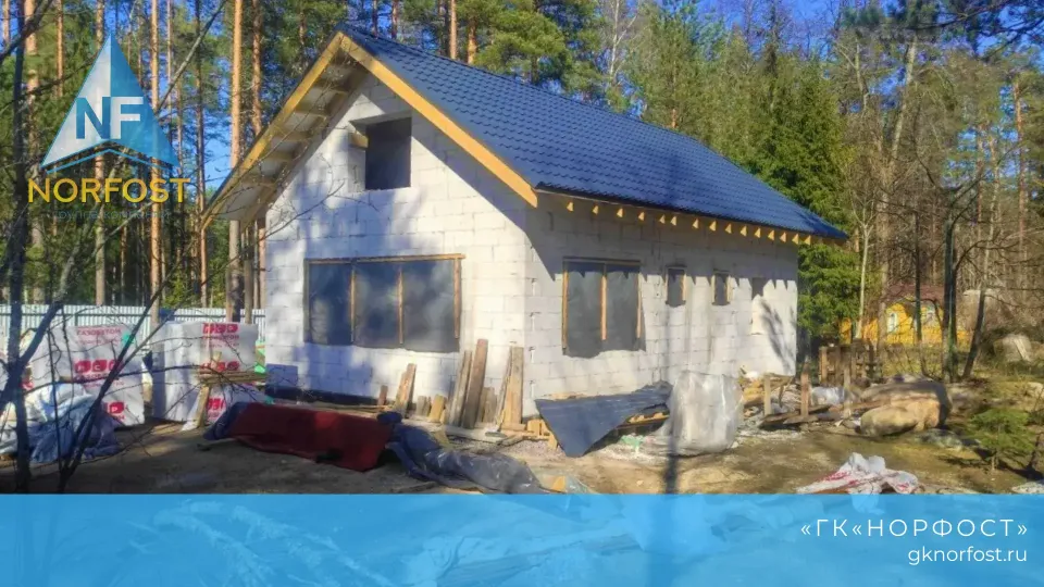 Строительство дома с мансардой из газобетона