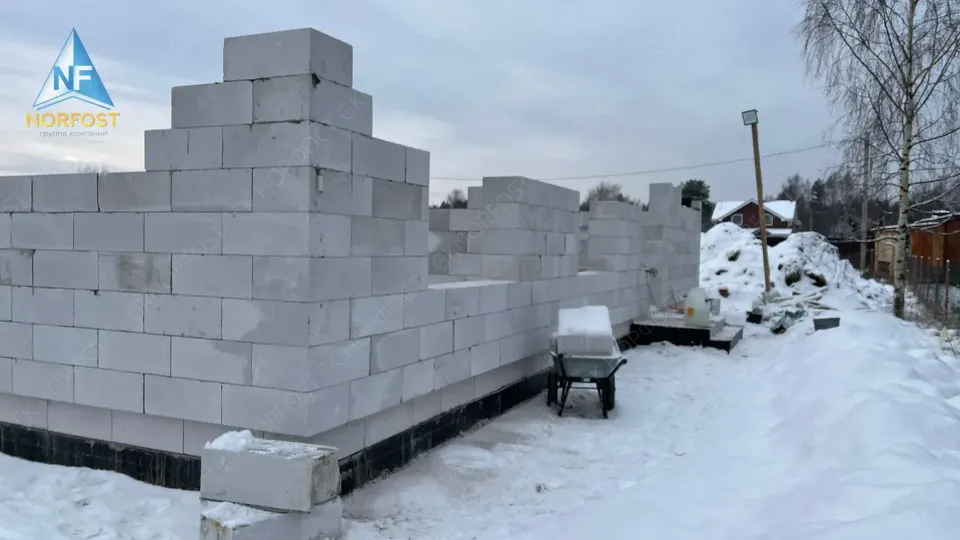 Строительство одноэтажного дома в Кингисеппе из газобетонных блоков