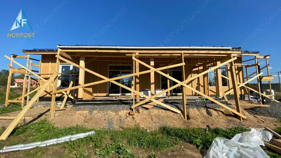 Строительство одноэтажного каркасного дома в д. Светлое