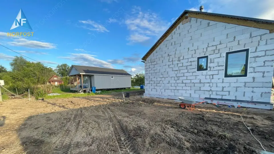 Строительство одноэтажного дома Barnhouse