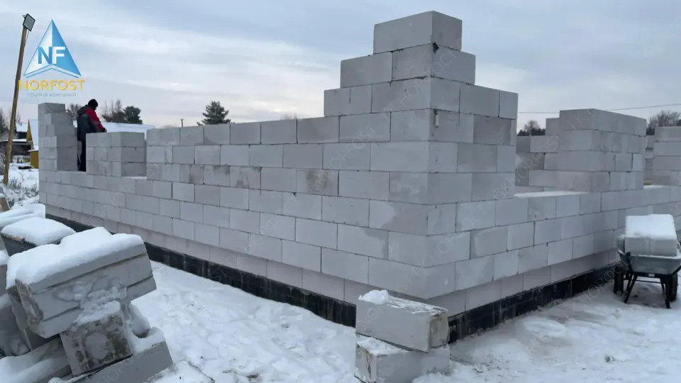 Строительство одноэтажного дома в Кингисеппе из газобетонных блоков