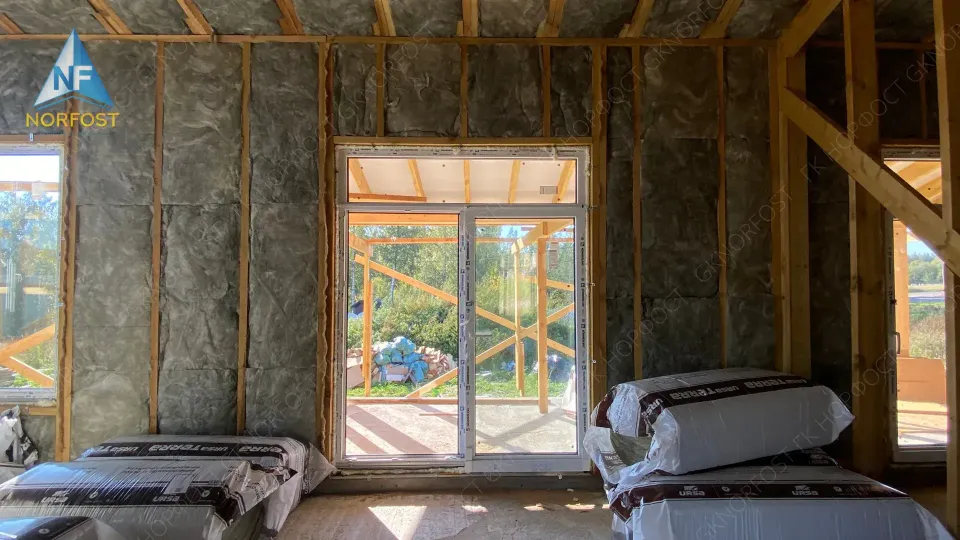 Строительство одноэтажного каркасного дома в д. Светлое