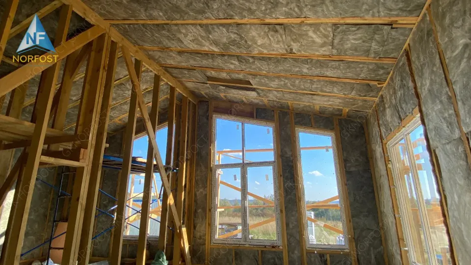 Строительство одноэтажного каркасного дома в д. Светлое