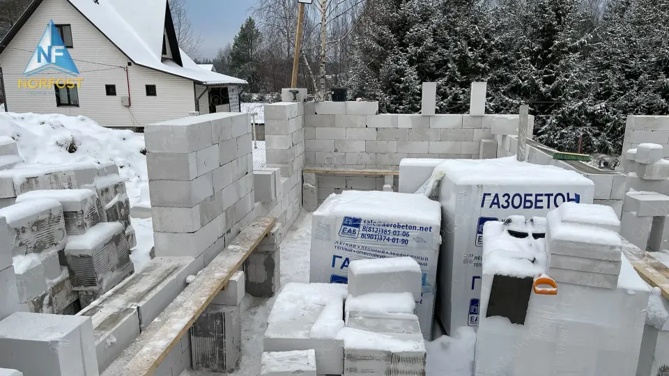 Строительство одноэтажного дома в Кингисеппе из газобетонных блоков