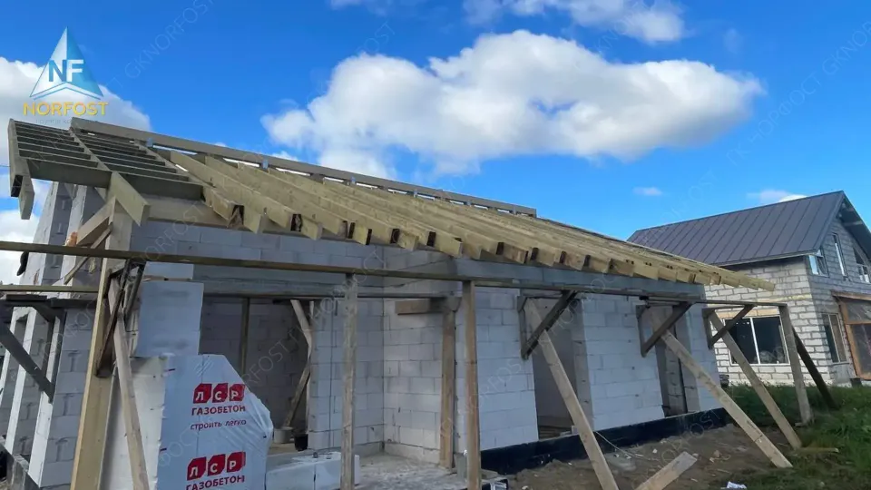Строительство дома из газобетонных блоков в СПб NF 01