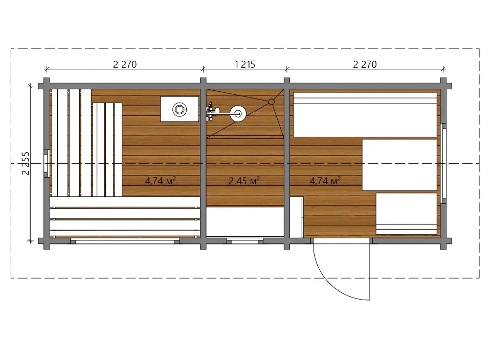 планировка бани 