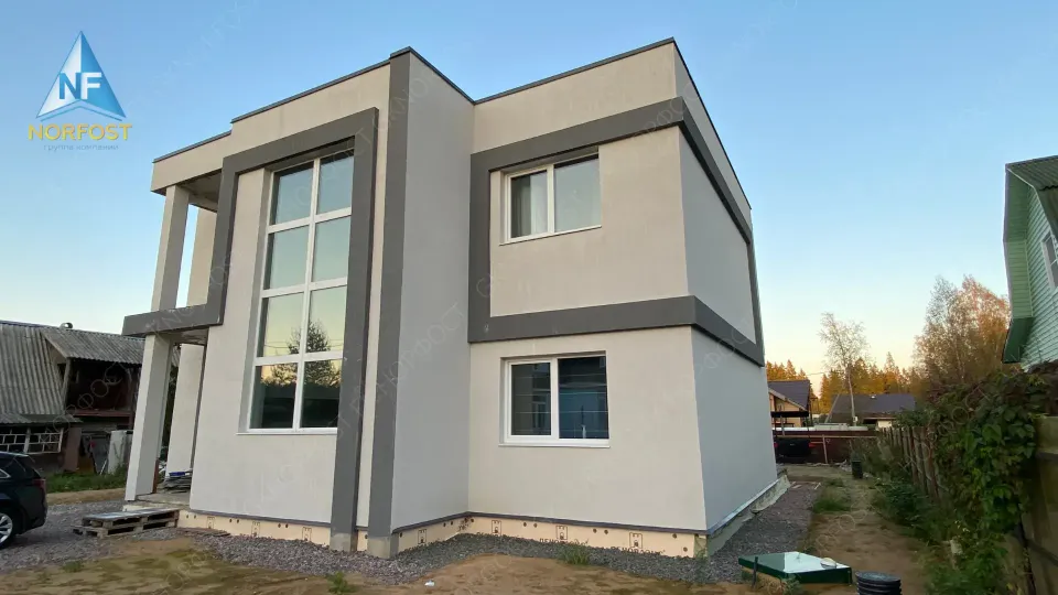 Строительство дома с плоской крышей из газобетона