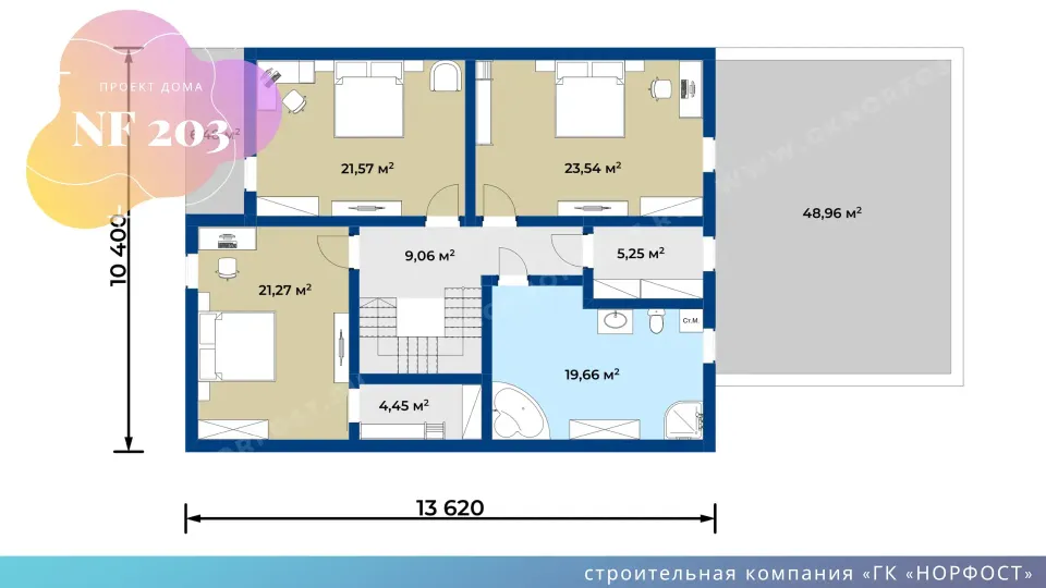 NF 203 - мансардный дом с гаражом