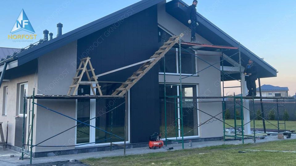 Строительство дома из газобетонных блоков в СПб NF 01
