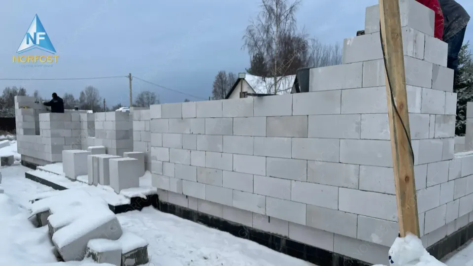 Строительство одноэтажного дома в Кингисеппе из газобетонных блоков