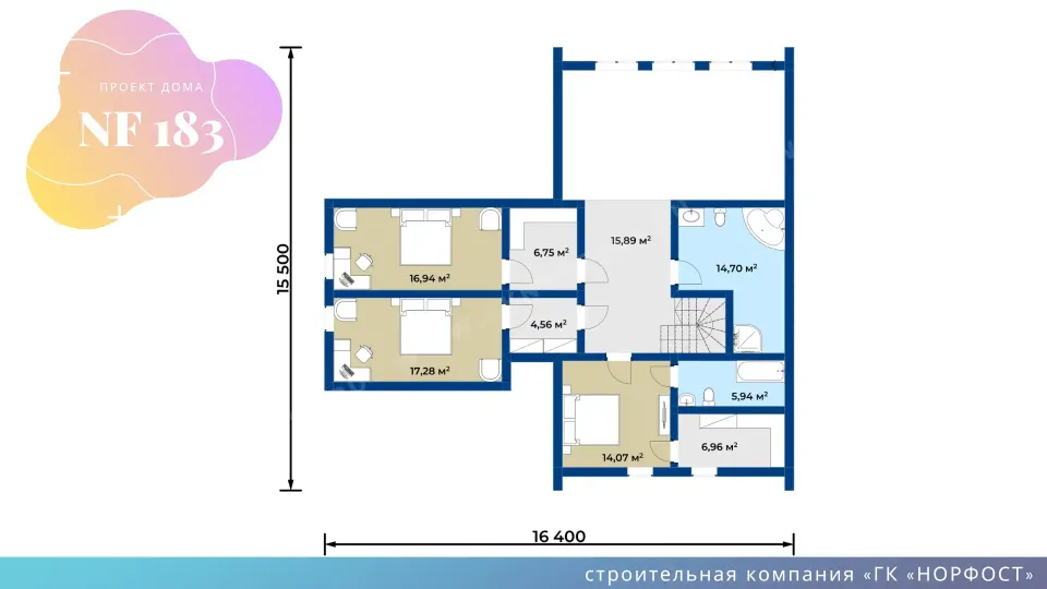 NF 183 - проект дома в стиле Барн хаус, он же: Barnhouse, Barn house, Барнхаус и дом амбар.