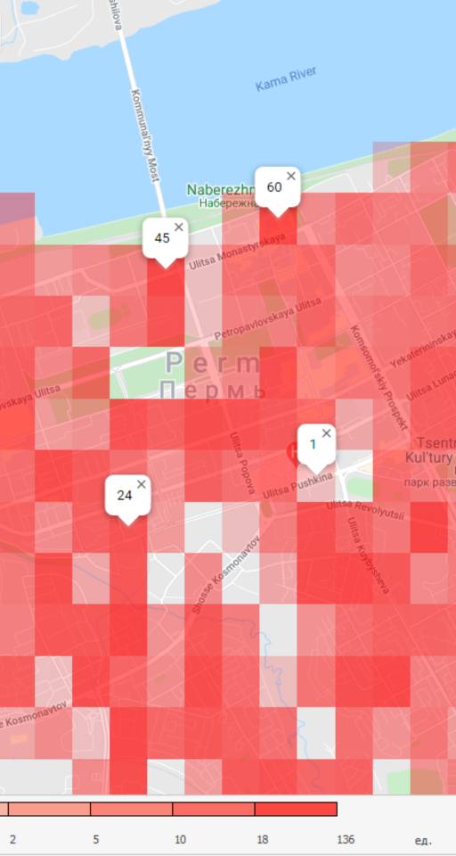 iikoCallCenter. Тепловая карта