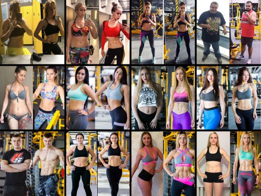 Результаты до/после клиентов фитнес клуба Pacific Strong