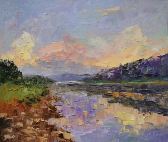 Сиреневый вечер на реке Мрас-су