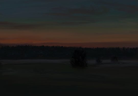 Белые ночи в Арбонье (вид из окна) 2