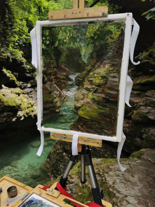 Каньон реки Букепка, этюд 2022г.