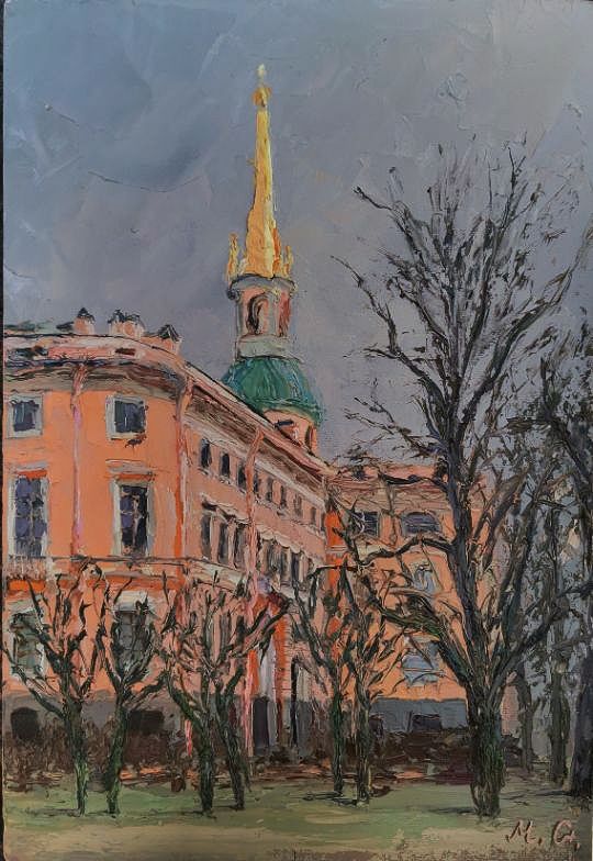 Михайловский замок. Этюд.