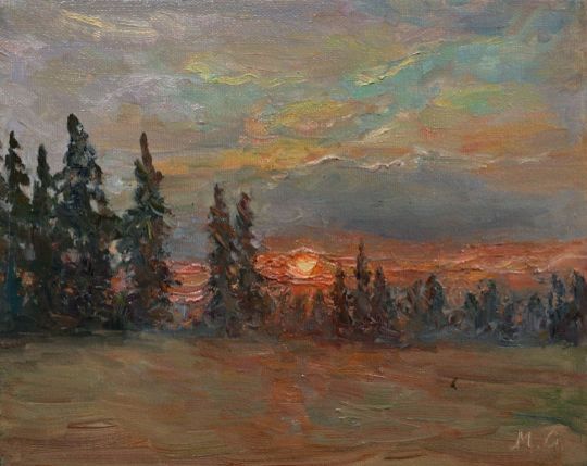 Закат в д.Арбонье