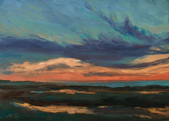 Финский залив в теплую летнюю ночь