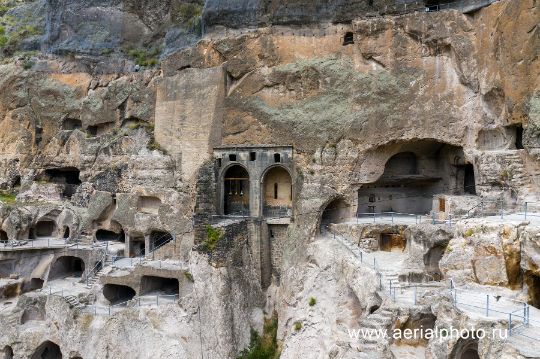 Vardzia Cave Monastery. - Dormition Church. Vardzia Cave Monastery.