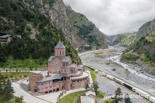 Dariali Monastery. Georgian Military Highway.