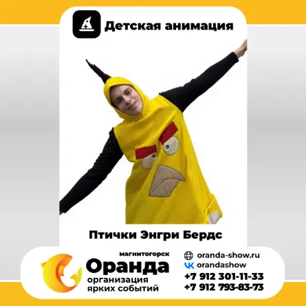 Птички Энгри Бердс в Магнитогорске от анимационной команды Оранда