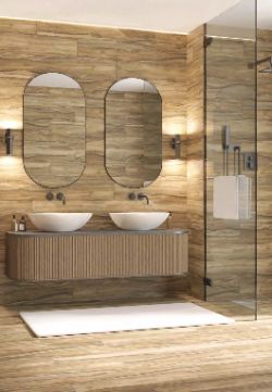 интерьер Авеллано Коричневый керамогранит 1200х195 interier