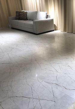 плитка в интерьере Идальго Сандра Белый 1200х600 керамогранит