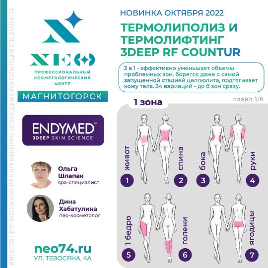 Термолиполиз и термолифтинг на аппарате ENDYMED 3DEEP RF COUNTUR в Магнитогорске