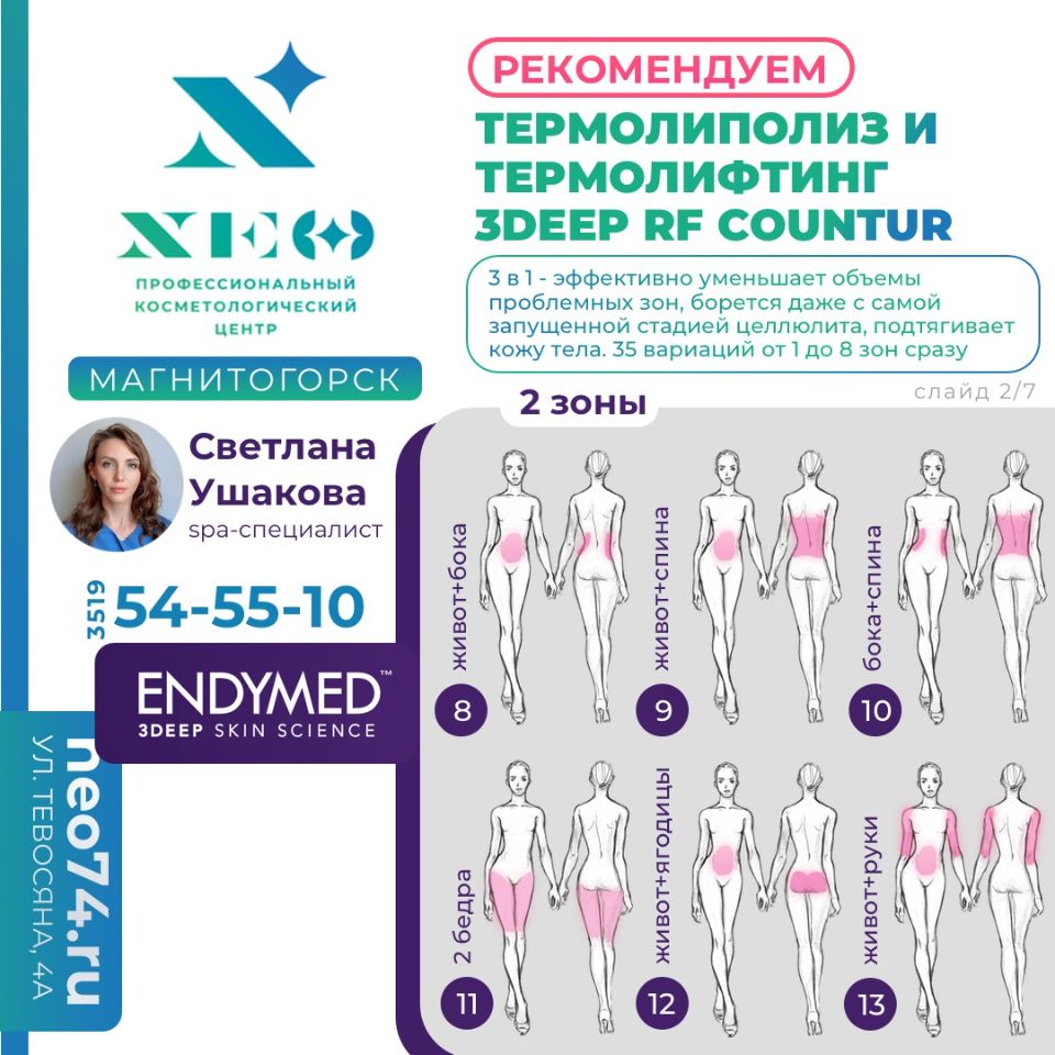 ТЕРМОЛИПОЛИЗ И ТЕРМОЛИФТИНГ 3DEEP RF COUNTUR В МАГНИТОГОРСКЕ