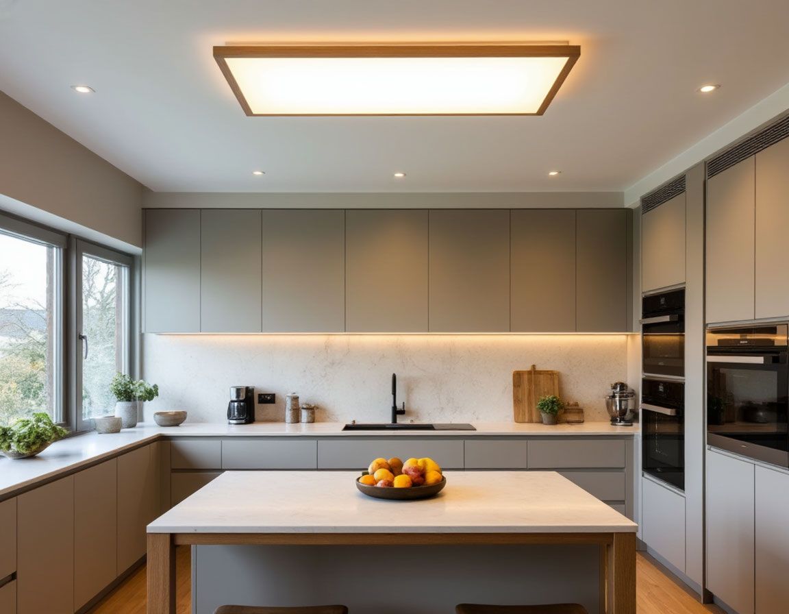 Натяжной потолок в кухне