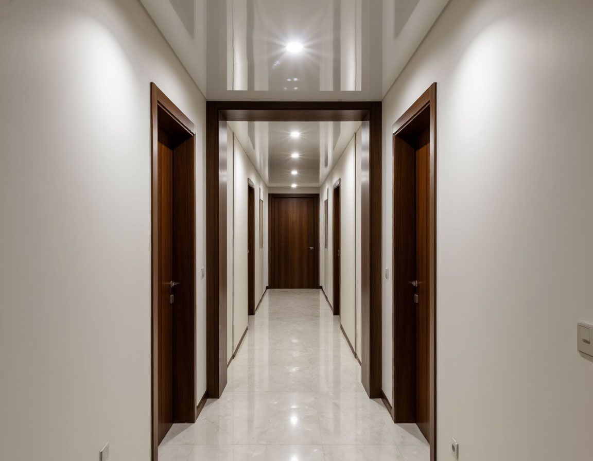 Натяжной потолок в коридоре