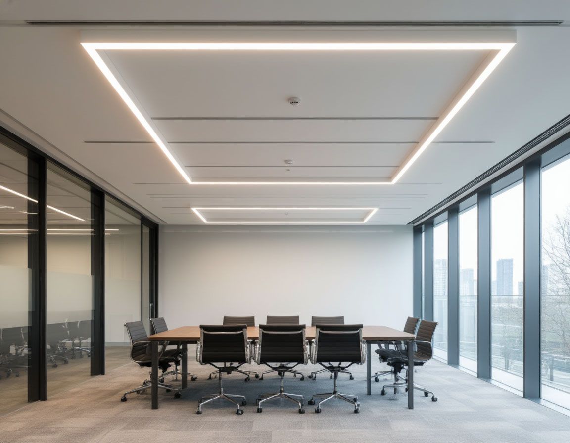 Натяжной потолок в офисе