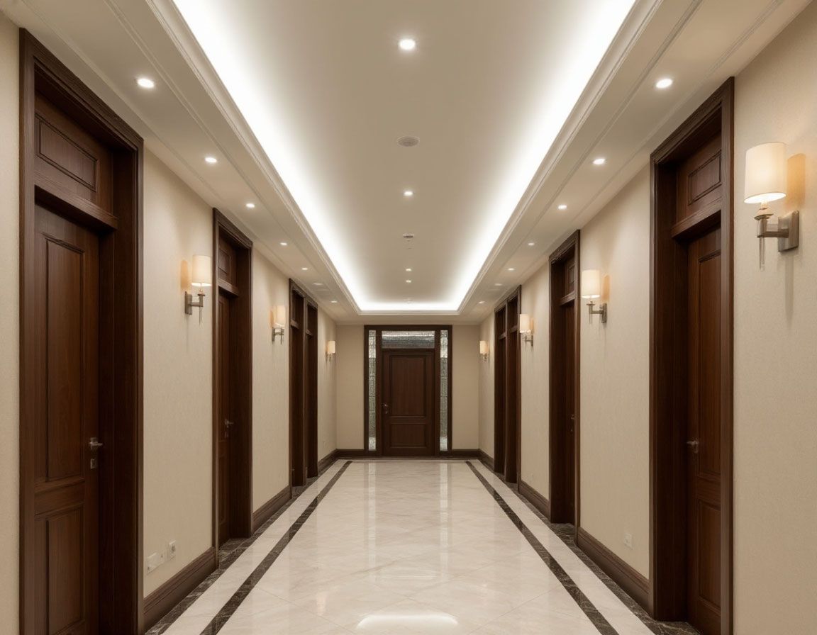 Натяжной потолок в коридоре