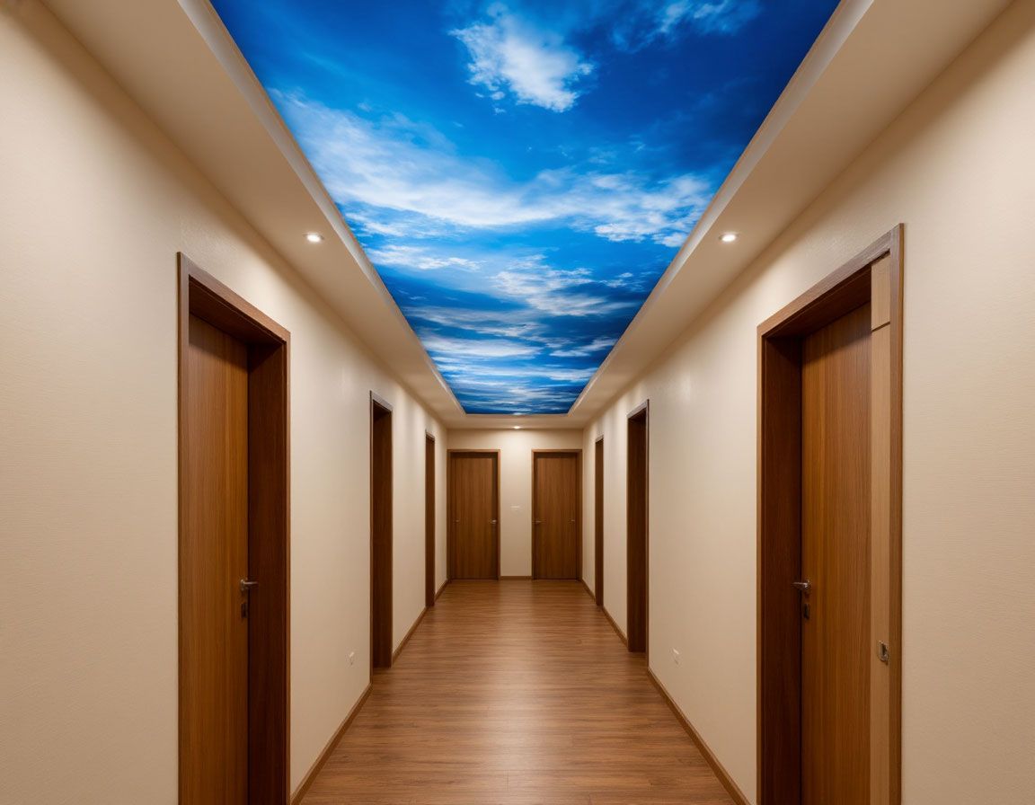 Натяжной потолок в коридоре